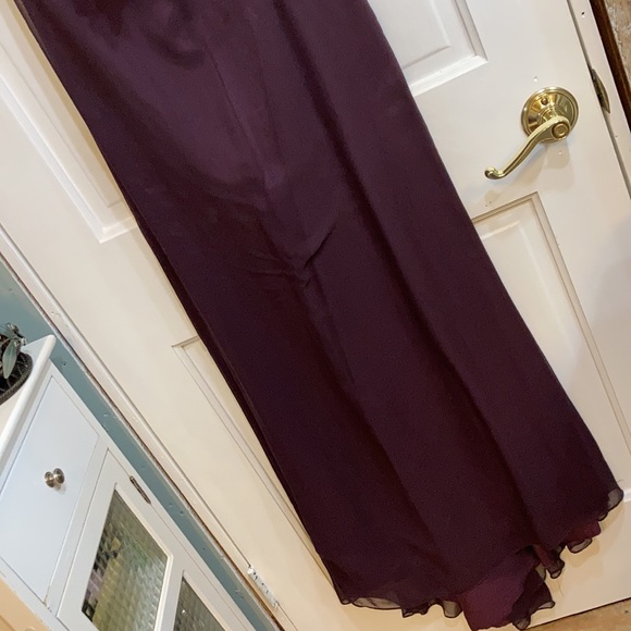 Dark Plum Formal Maxi Dress - Picture 7 of 9